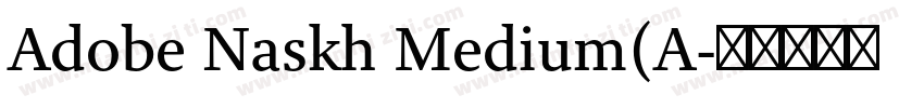 Adobe Naskh Medium(A字体转换